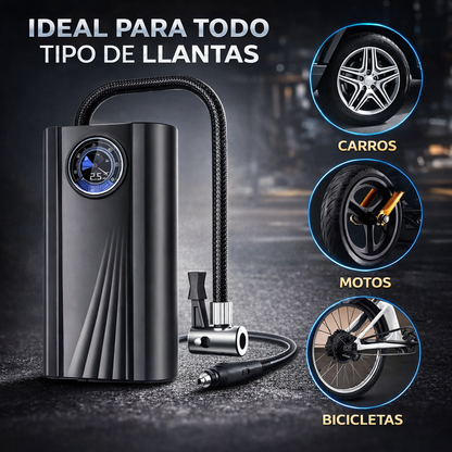 Compresor de Aire Portátil 150 PSI 12V – Inflador para Auto, Moto y Bicicleta con Manómetro