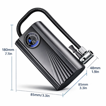 Compresor de Aire Portátil 150 PSI 12V – Inflador para Auto, Moto y Bicicleta con Manómetro