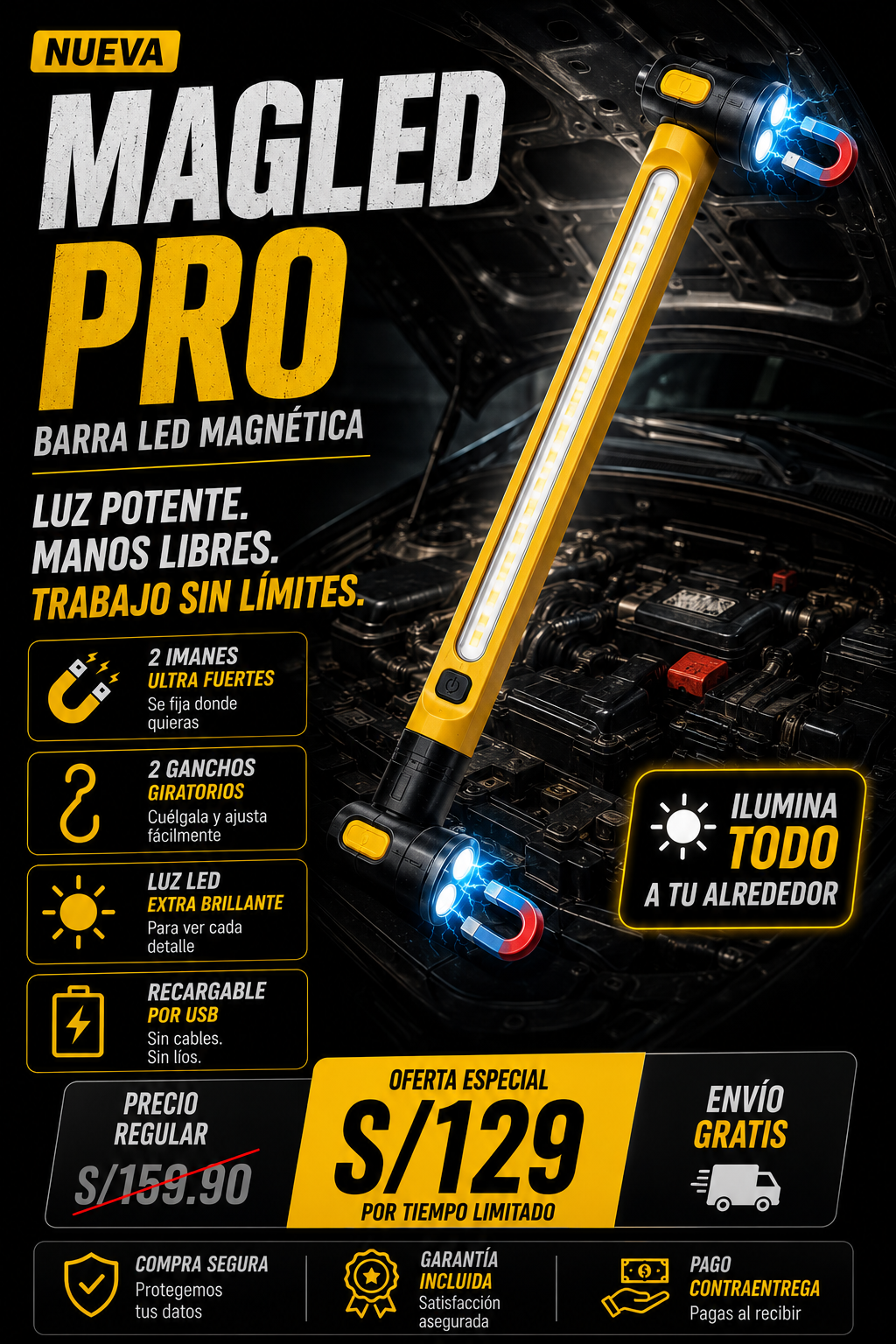 MAGLED PRO™ – Luz Magnética Profesional